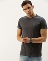 Shop Men's Grey Solid T-shirt-Front