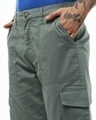 Shop Men's Grey Straight Fit Cargo Pants