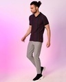 Shop Men's Grey Striped Drawstring Track Pants