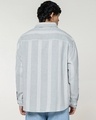 Shop Men's Grey Striped Oversized Shirt-Design