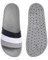 Shop Men's Grey Striped Sliders-Full