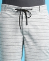 Shop Men's Grey Striped Slim Fit Shorts