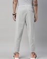 Shop Men's Grey Striped Slim Fit Trousers-Design