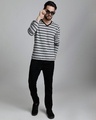 Shop Men's Grey Striped T-shirt