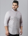 Shop Men's Grey Stylish Full Sleeve Casual Shirt-Full
