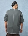 Shop Men's Grey Super Loose Fit Plus Size T-shirt-Design