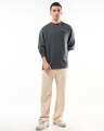 Shop Men's Grey Super Loose Fit T-shirt-Full