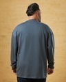 Shop Men's Grey Super Loose Plus Size T-shirt-Design