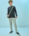 Shop Men's Grey Flat Knit Sweater-Full