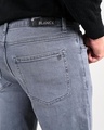 Shop Men's Grey Tapered Fit Jeans-Full