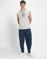 Shop Men's Grey Tatva Graphic Printed Boxy Fit Vest-Full