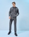 Shop Men's Grey Textured Hoodie-Full