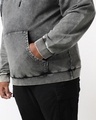 Shop Men's Grey Textured Plus Size Hoodies