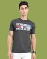 Shop Men's Grey The Falcon And The Winter Soldier Typography T-shirt-Front