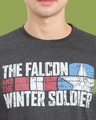 Shop Men's Grey The Falcon And The Winter Soldier Typography T-shirt-Full