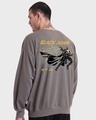 Shop Men's Grey The Time of Heroes is over : Black Adam Graphic Printed Oversized Sweatshirt-Design