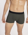 Shop Men's Grey Anti-Microbial Micro Modal Trunks-Front