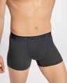 Shop Men's Grey Anti-Microbial Micro Modal Trunks-Design