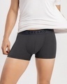 Shop Men's Grey Anti-Microbial Micro Modal Trunks-Full