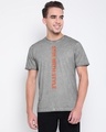 Shop Men's Grey Typography T-shirt-Front