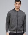 Shop Men's Grey Typography Jacket-Front