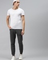 Shop Men's Grey Typography Joggers-Full