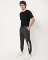 Shop Men's Grey Typography Lounge Joggers