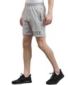 Shop Men's Grey Typography Shorts-Front