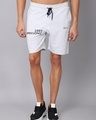 Shop Men's Grey Typography Slim Fit Shorts-Front