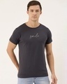 Shop Men's Grey Typography T-shirt