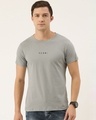 Shop Men's Grey Typography T-shirt-Front
