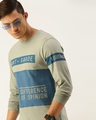 Shop Men's Grey & Blue Typography Slim Fit T-shirt-Design