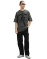 Shop Men's Grey Unpredictable Graphic Printed Oversized T-shirt