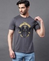 Shop Men's Grey Vintage Motors Graphic Printed Slim Fit T-shirt-Front