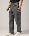 Shop Men's Grey Washed Relaxed Fit Jeans-Design