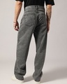 Shop Men's Grey Washed Relaxed Fit Jeans-Full