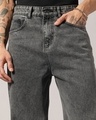 Shop Men's Grey Washed Relaxed Fit Jeans