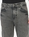 Shop Men's Grey Washed Slim Straight Fit Stretchable Jeans