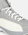 Shop Men's Grey & White Color Block Sneakers-Full