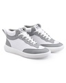 Shop Men's Grey & White Color Block Sneakers