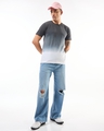 Shop Men's Grey & White Ombre T-shirt-Full