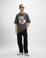Shop Men's Grey Wind Hashira Graphic Printed Oversized T-shirt-Design