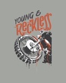Shop Men's Grey Young & Reckless T-shirt-Full