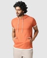 Shop Men's Half Sleeve Hoodie T-Shirt-Front
