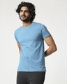 Shop Men's Half Sleeve Melange Cut & Sew T-Shirt-Front
