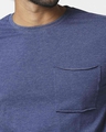 Shop Men's Half Sleeve Navy Melange Pocket T-Shirt