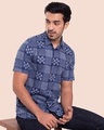 Shop Men's Half Sleeves Printed Relaxed Fit Shirt-Front