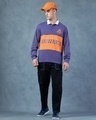 Shop Men's Purple Hogwards Graphic Printed Oversized Polo T-shirt-Full