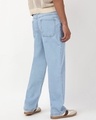 Shop Men's Ice Blue Washed Straight Fit Mid-Rise Jeans-Design