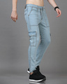 Shop Men's Ice Blue Slim Fit Cargo Jeans-Design